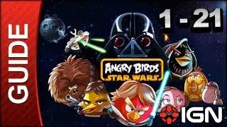 Angry Birds Star Wars Tatooine Level 121 3 Star Walkthrough [upl. by Aicac]