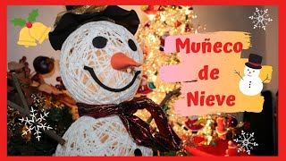 Cómo hacer un muñeco de nieve con estambre  DIY Snowman⛄ [upl. by Mcneely]